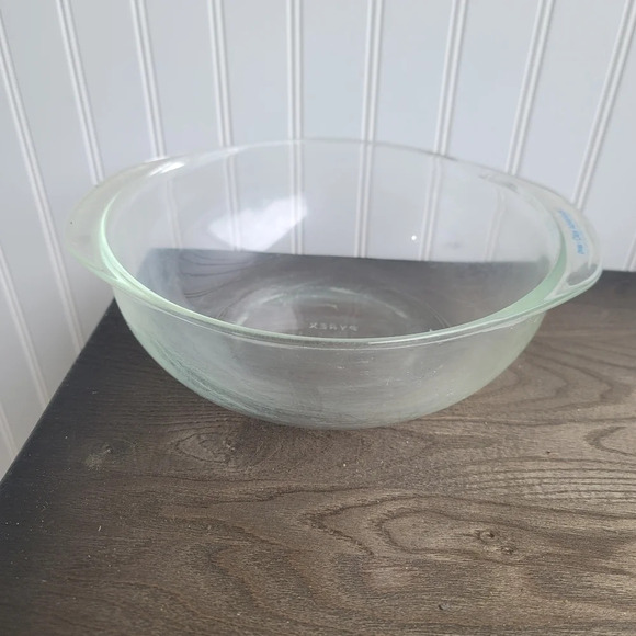 Vintage Pyrex #024 Clear Advantage Glass Round Quart 8.5" Casserole Baking Bowl - Picture 2 of 6